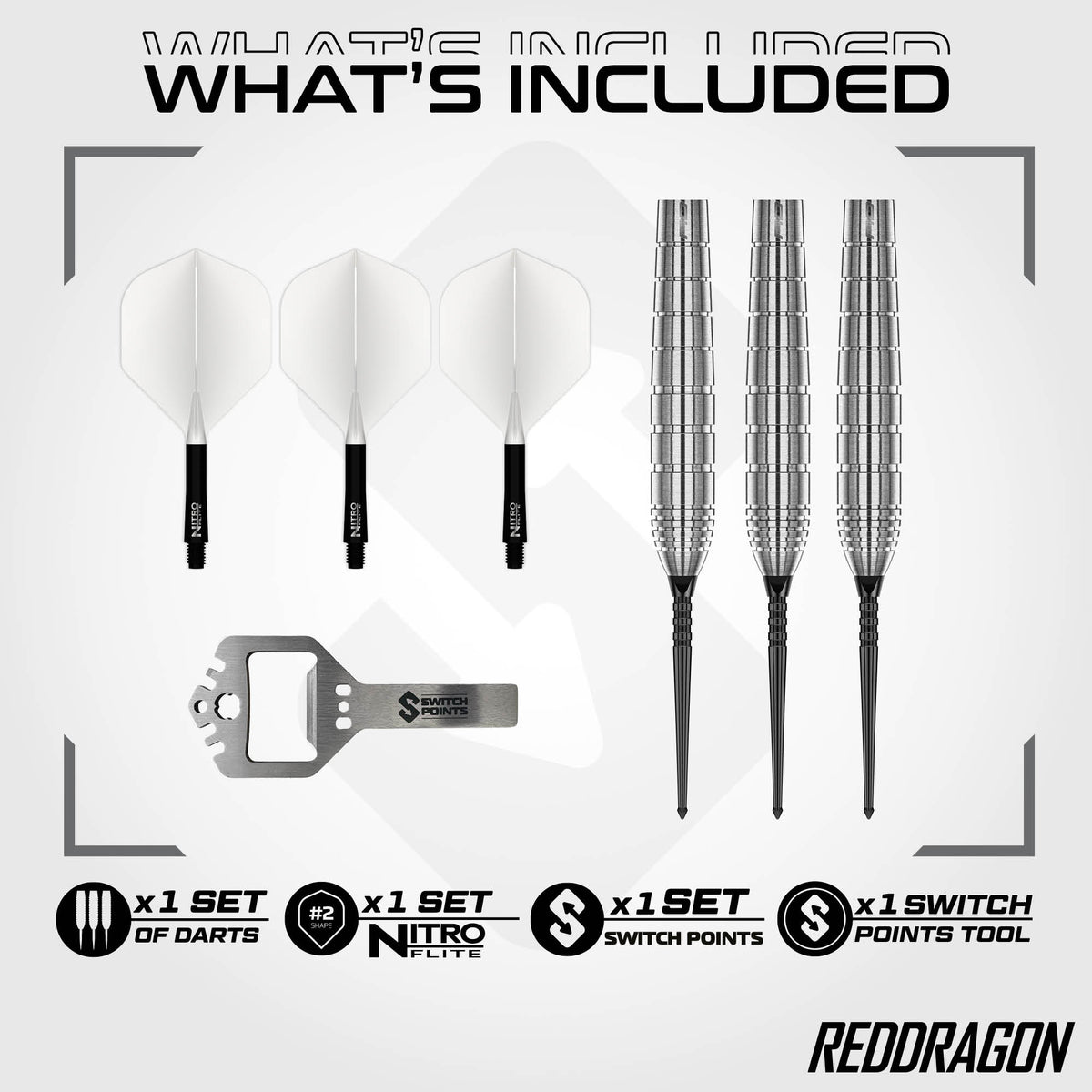 Red Dragon Luke Humphries Switch Darts - Stahlspitze - 90% Tungsten - TX1