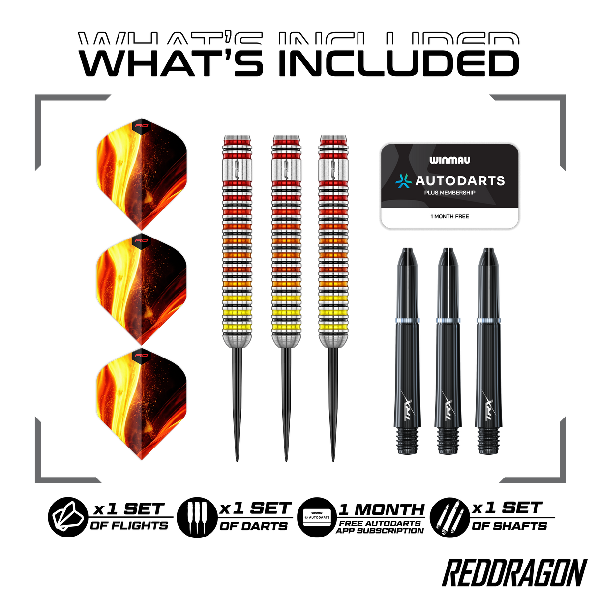 Red Dragon Furnace Darts - Stahlspitze - 90% Tungsten