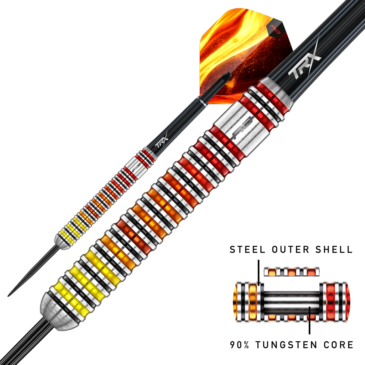 Red Dragon Furnace Darts - Stahlspitze - 90% Tungsten