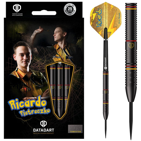 Datadart Ricardo Pietreczko Darts - Steel Tip - 90% - Pikachu - Black PVD