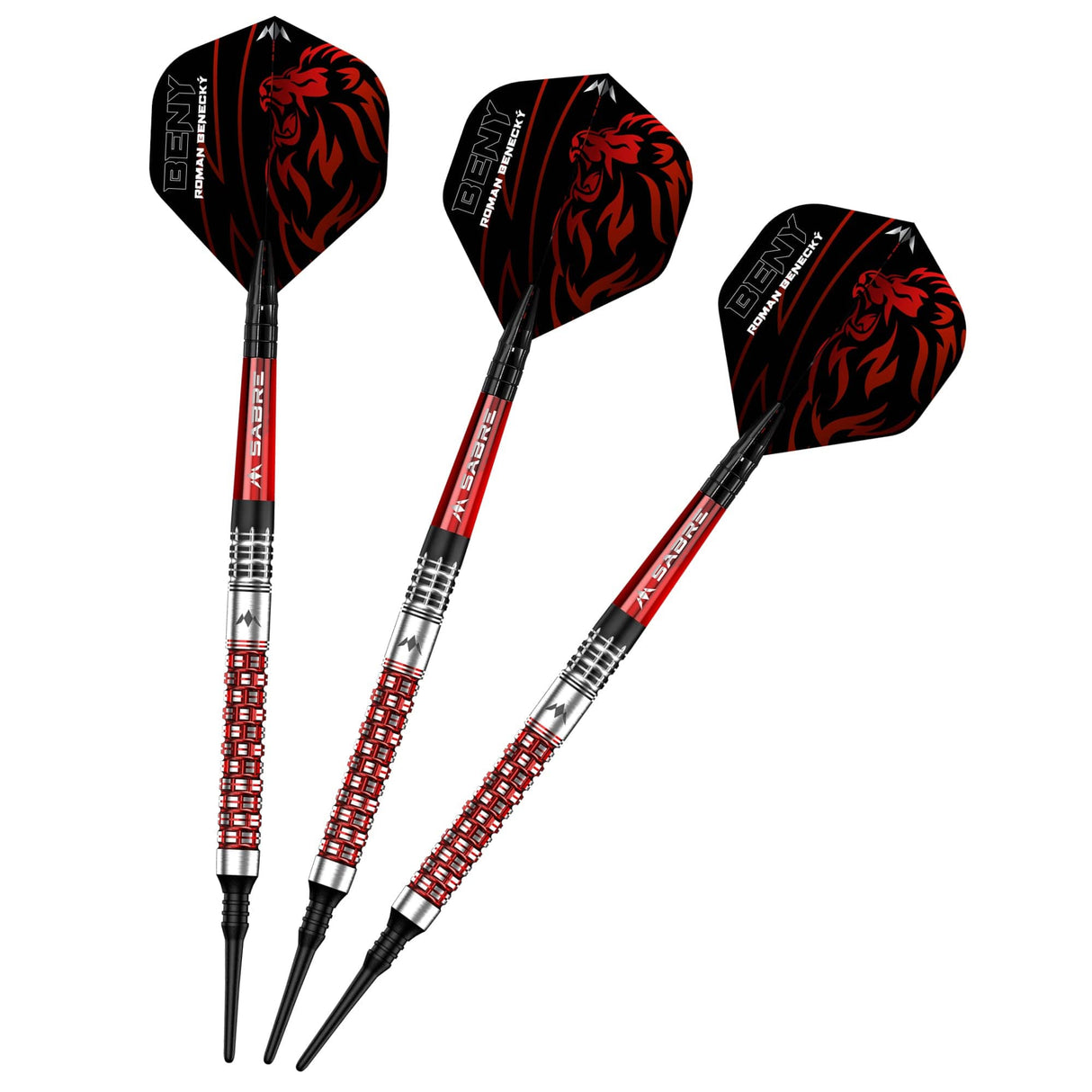 *Mission Roman Benecky Darts - Soft Tip - Black & Red - 18g 18g