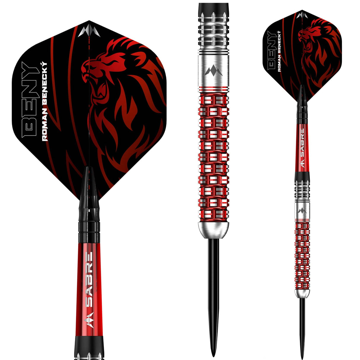 *Mission Roman Benecky Darts - Steel Tip - Black & Red