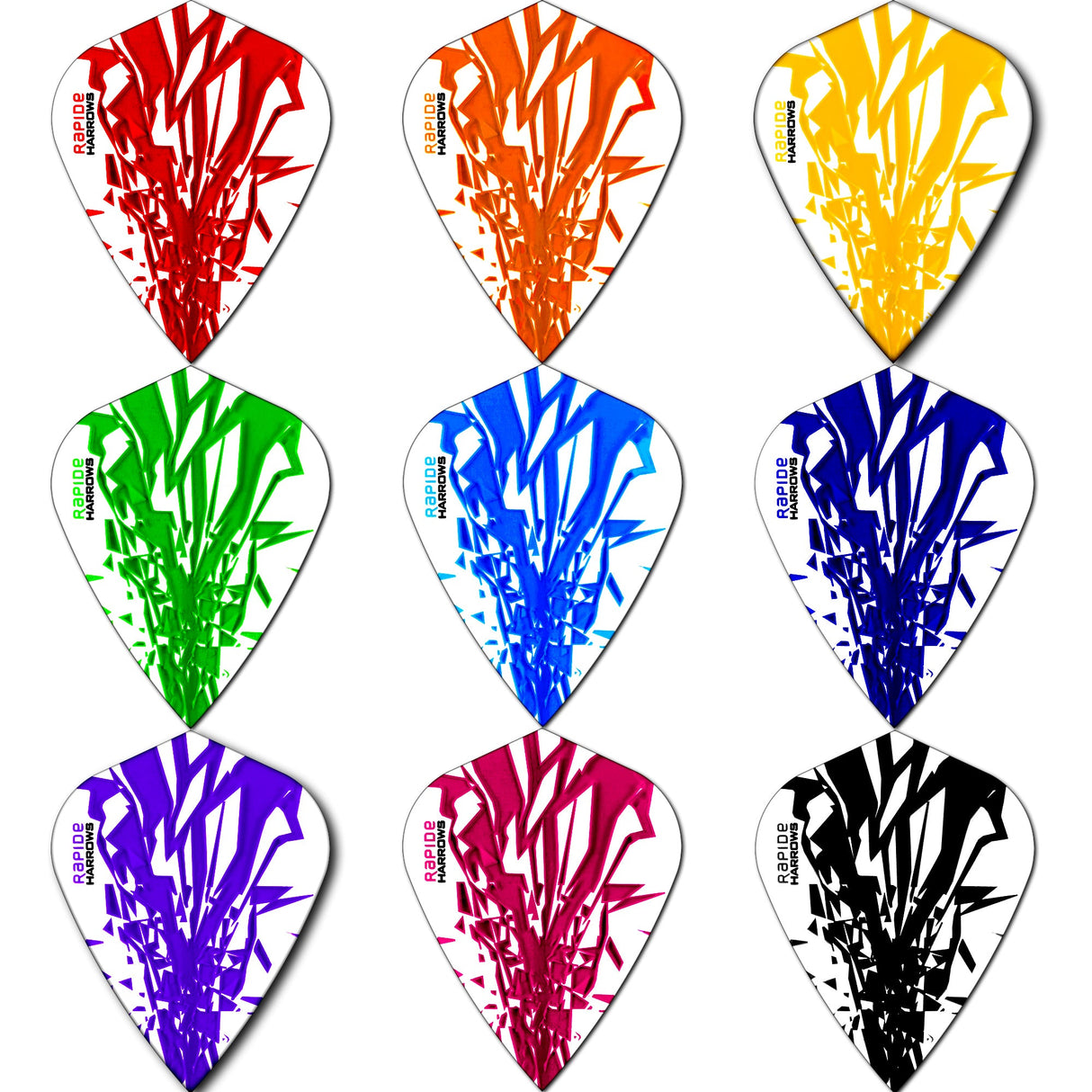 *Harrows Rapide Dart Flights – Drachenform – 100 Mikron