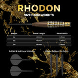 Mission Rhodon Darts - Stahlspitze - 95% Tungsten - Bronze & Gold PVD