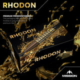 Mission Rhodon Darts - Stahlspitze - 95% Tungsten - Bronze & Gold PVD