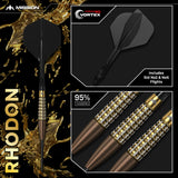 Mission Rhodon Darts - Stahlspitze - 95% Tungsten - Bronze & Gold PVD