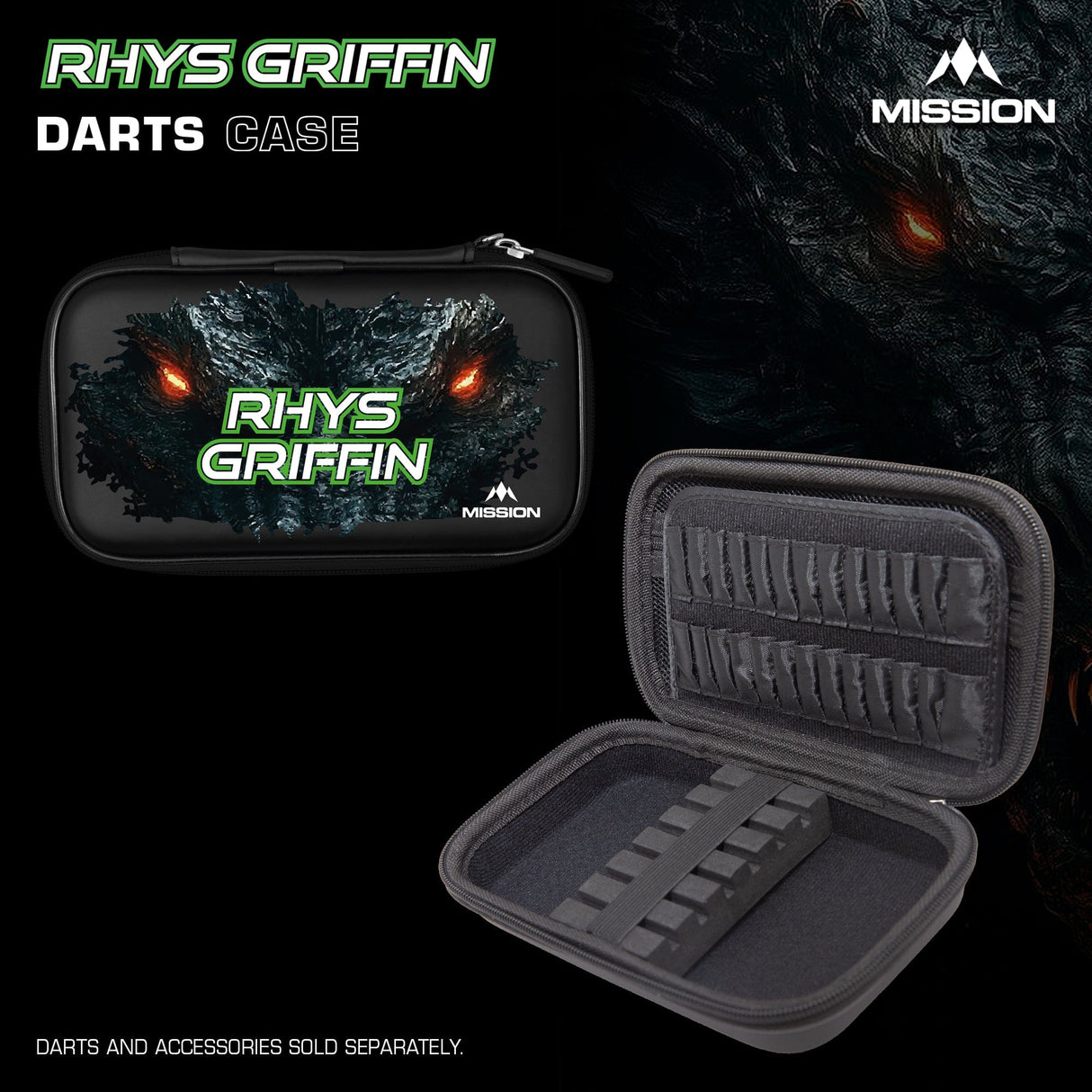 Mission Darts Players- EVA Dart Case - Rhys Griffin