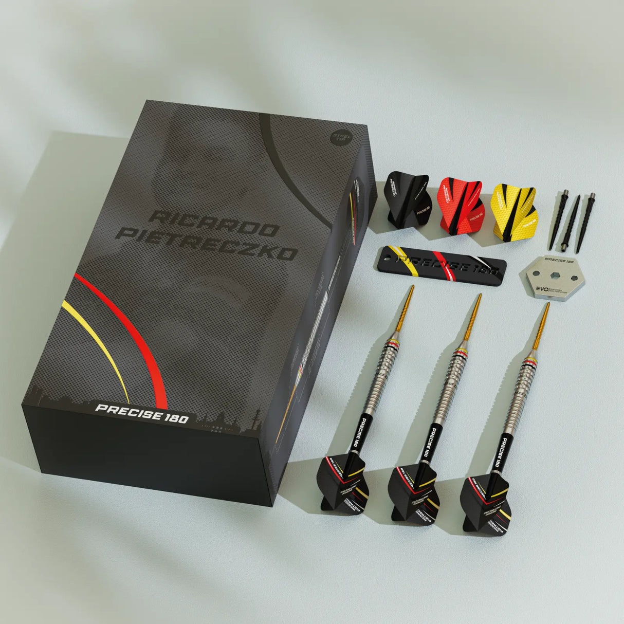 Precise 180 Ricardo Pietreczko Darts - Stahlspitze - 90% Tungsten