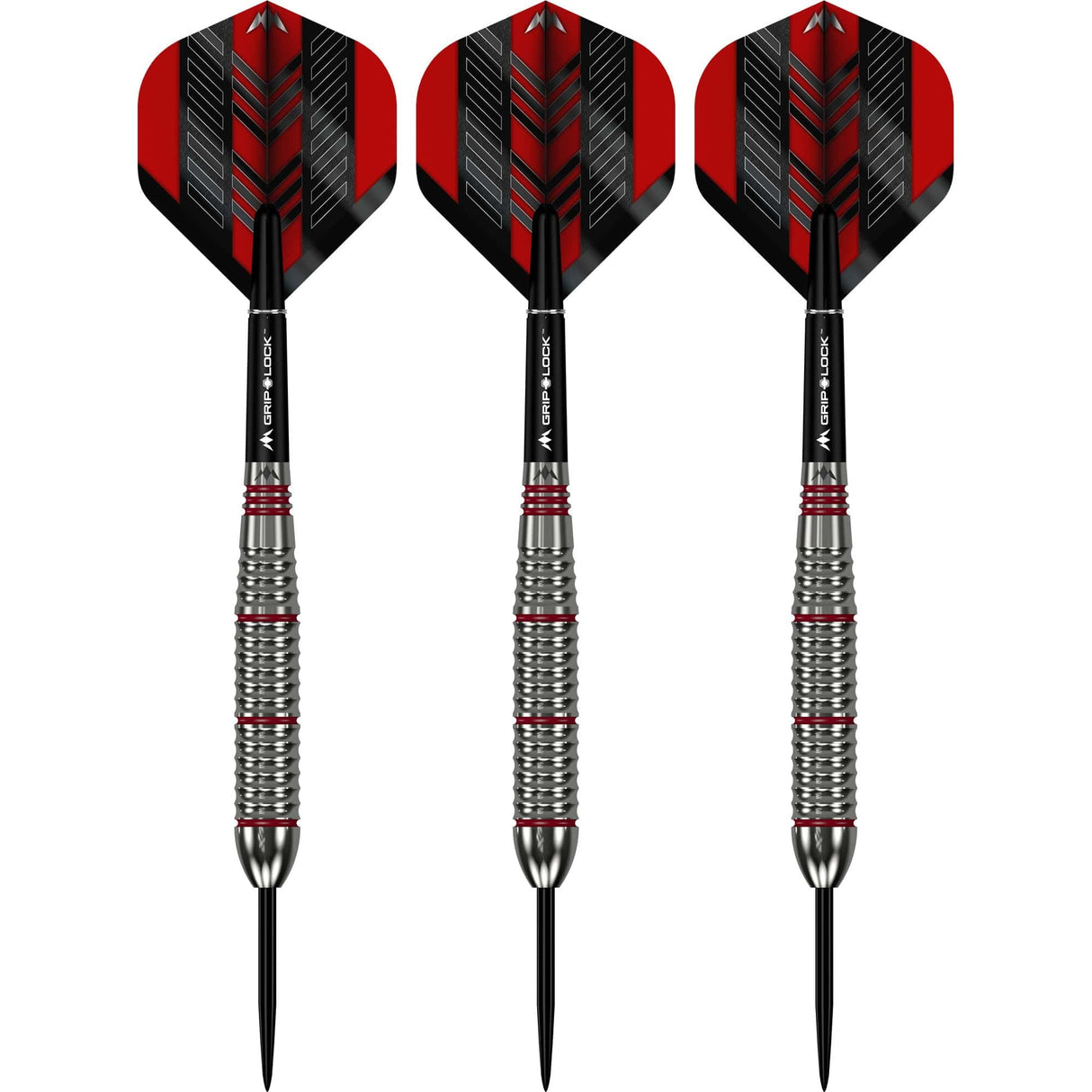 Mission Rogue Darts – Stahlspitze – Messing – Silber und Rot beschichtet