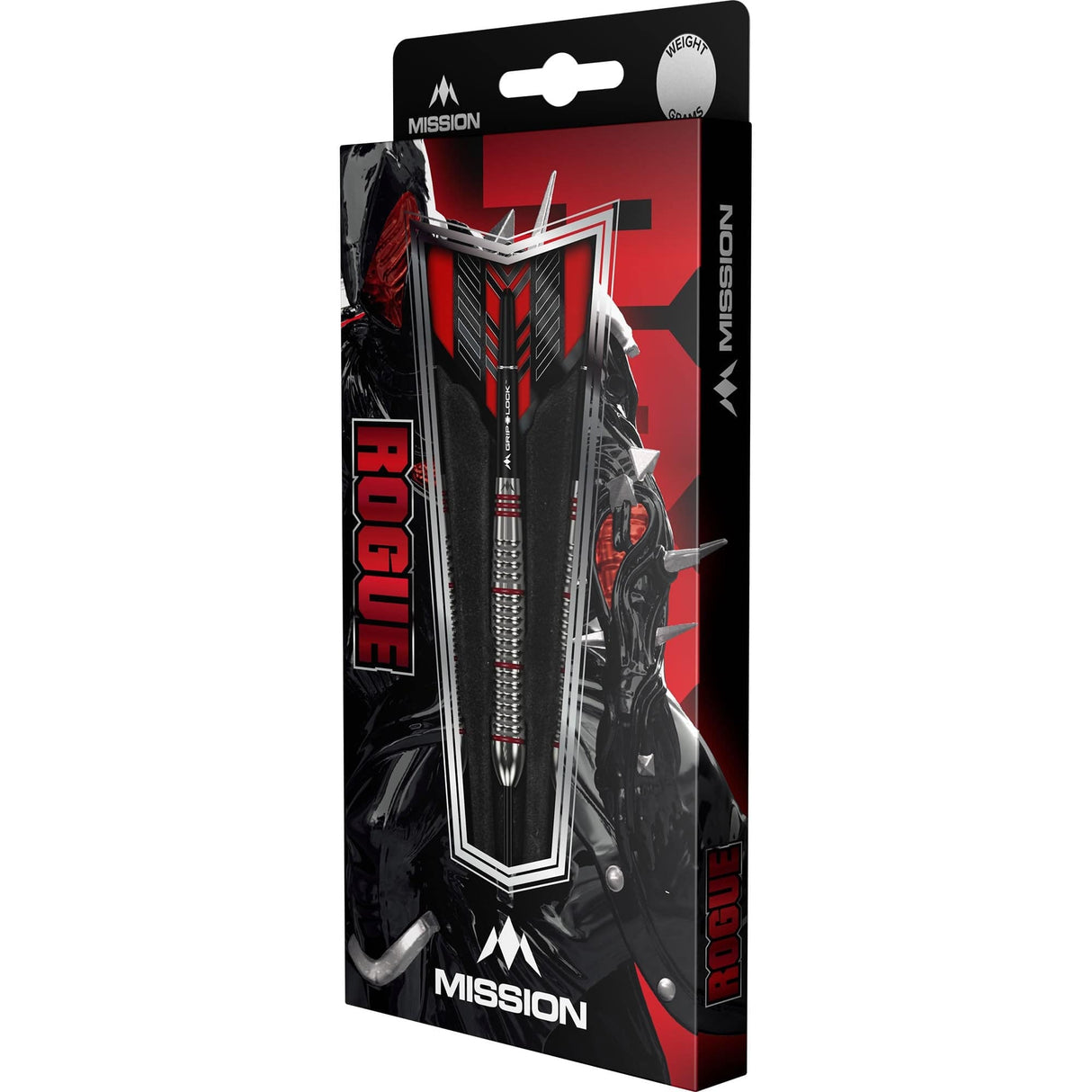 Mission Rogue Darts – Stahlspitze – Messing – Silber und Rot beschichtet