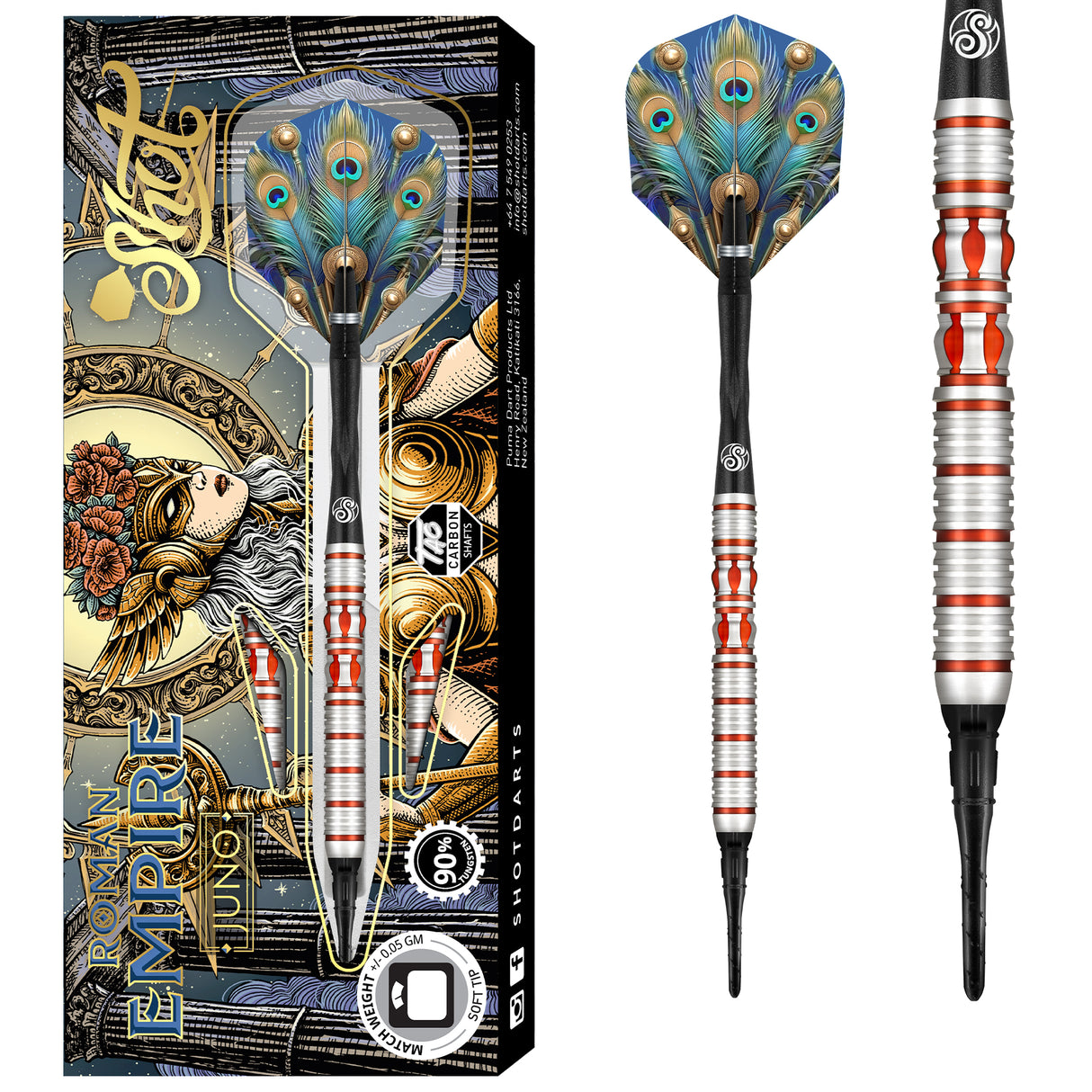 Shot Roman Empire Darts - Welche Spitze - 90% Tungsten - Juno - 20g