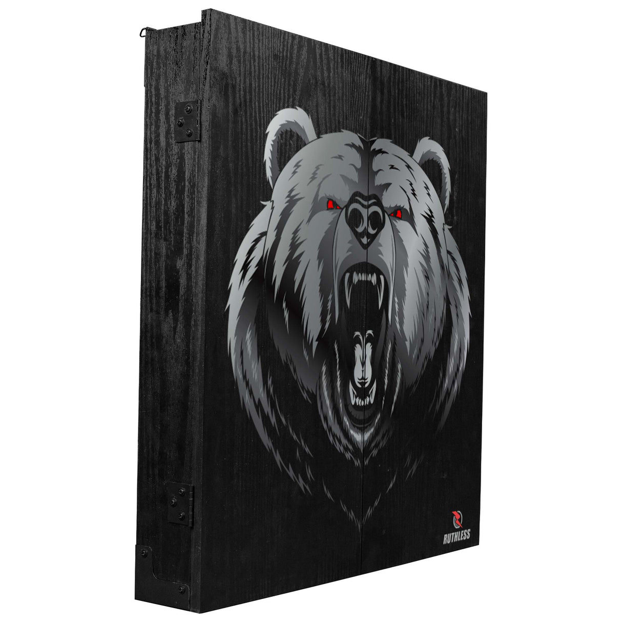 Ruthless Dartboard Cabinet - Square Design - Bear