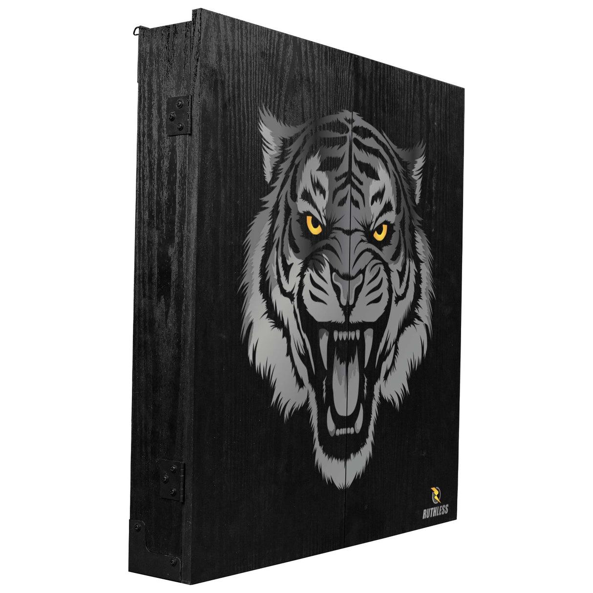 Ruthless Dartboard Cabinet - Square Design - Tiger