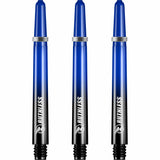 Ruthless Deflectagrip Plus Dart Shafts - Polycarbonate Stems with Springs - Blue Medium