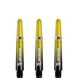 Ruthless Deflectagrip Plus Dart Shafts - Polycarbonate Stems with Springs - Yellow Short