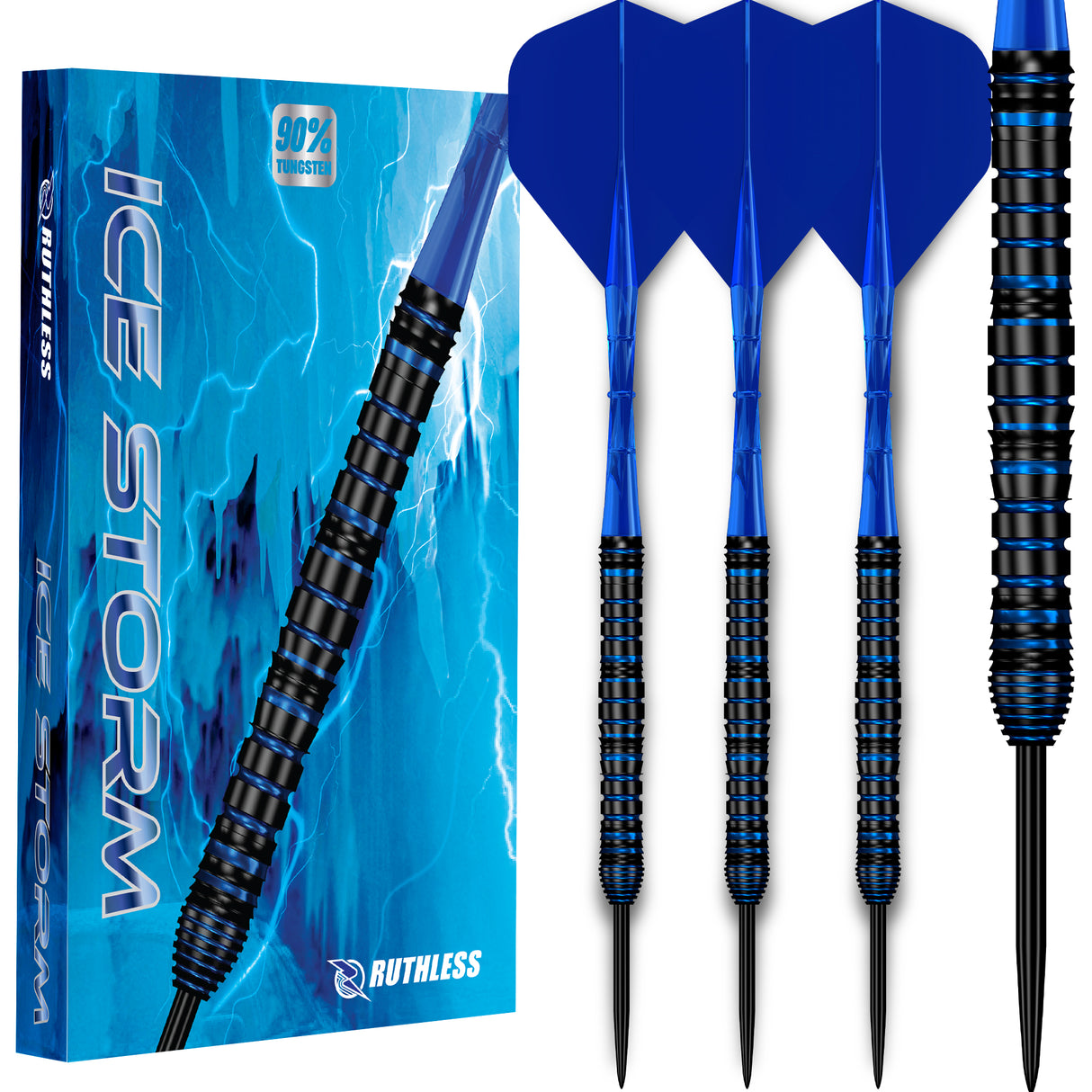 Ruthless Icestorm Darts - Steel Tip - 90% Tungsten - 22g