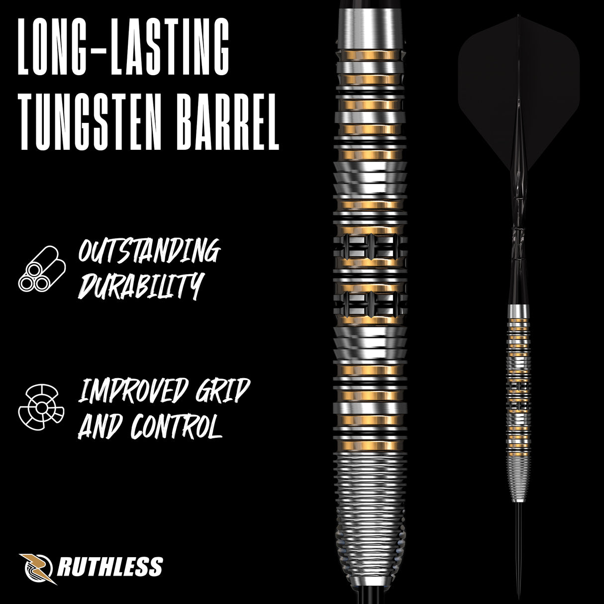Ruthless Sandstorm Darts - 24g Steel Tip - 90% Tungsten