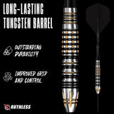 Ruthless Solar Storm Darts - 23g Steel Tip - 90% Tungsten