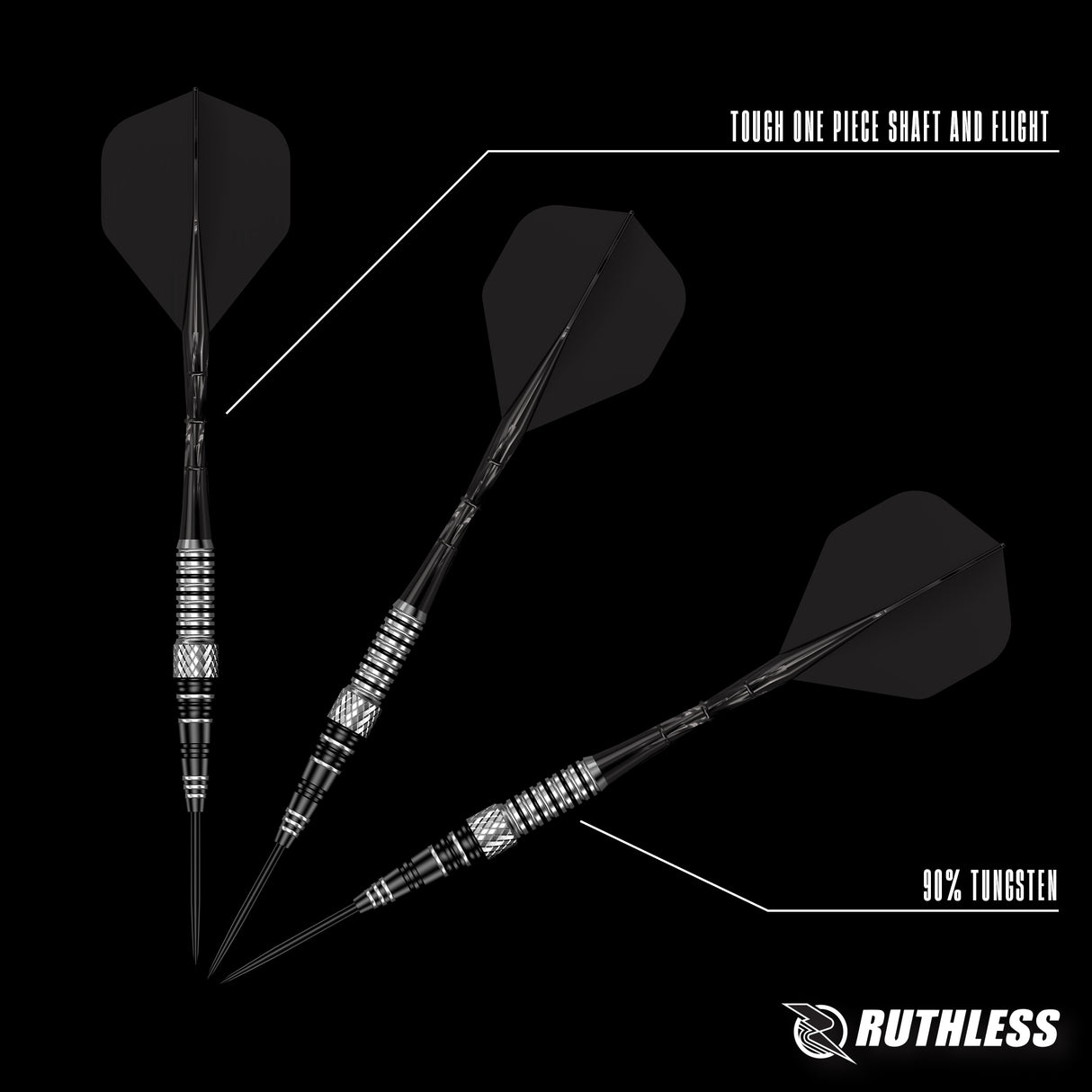 Ruthless Thunderstorm Darts - 23g Steel Tip - 90% Tungsten
