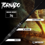 Ruthless Tornado Darts - 24g Steel Tip - 90% Tungsten