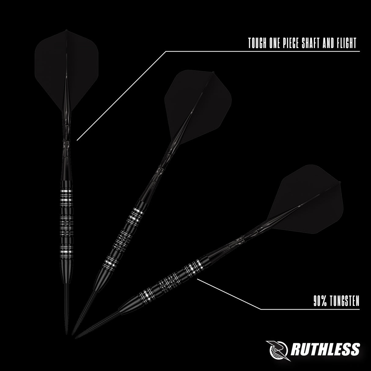 Ruthless Tornado Darts - 24g Steel Tip - 90% Tungsten