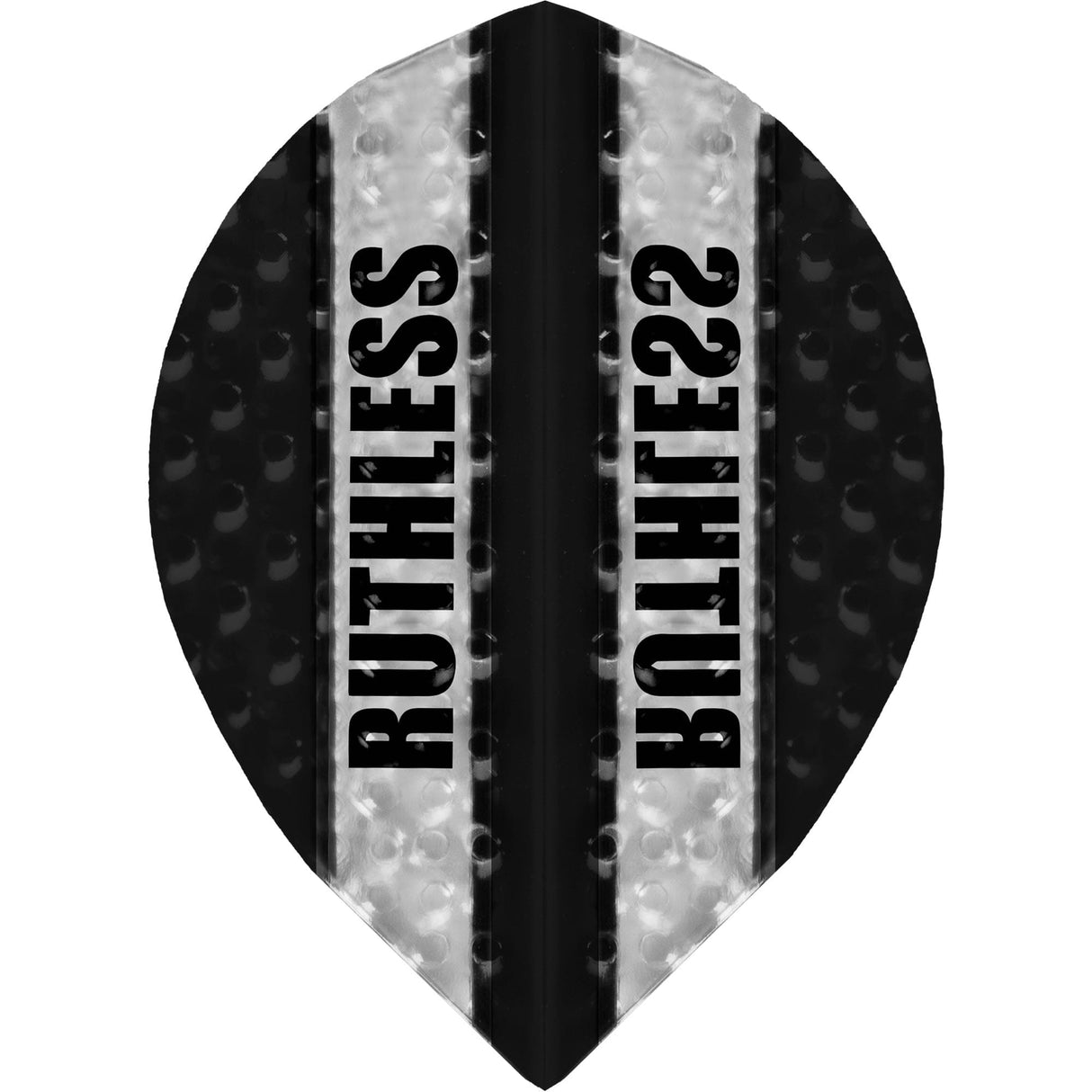 *Ruthless - Clear Panel Embossed - Dart Flights - 100 Micron - Pear Black