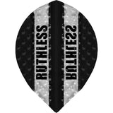 *Ruthless - Clear Panel Embossed - Dart Flights - 100 Micron - Pear Black