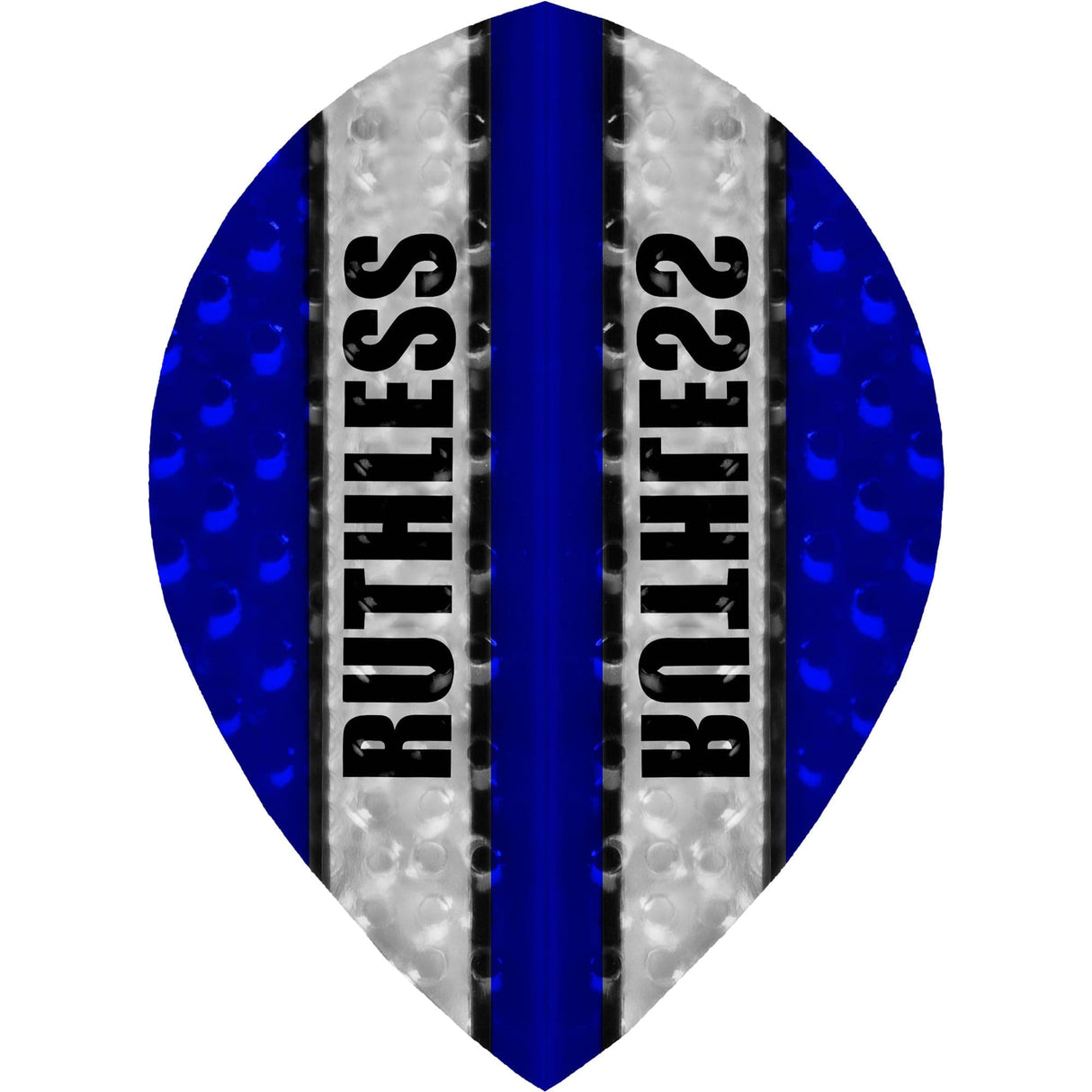 *Ruthless - Clear Panel Embossed - Dart Flights - 100 Micron - Pear Blue