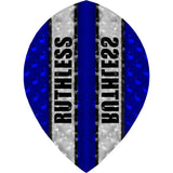 *Ruthless - Clear Panel Embossed - Dart Flights - 100 Micron - Pear Blue