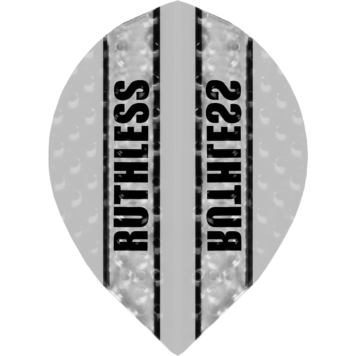 *Ruthless - Clear Panel Embossed - Dart Flights - 100 Micron - Pear Clear