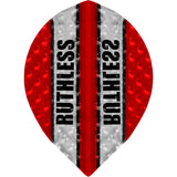 *Ruthless - Clear Panel Embossed - Dart Flights - 100 Micron - Pear Red