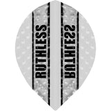 *Ruthless - Clear Panel Embossed - Dart Flights - 100 Micron - Pear White
