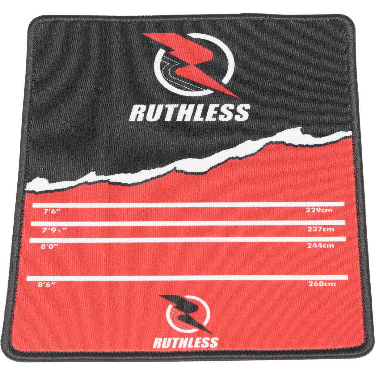 Ruthless Mauspad – Throwline Oche Design – 18 cm x 22 cm – Schwarz und Rot