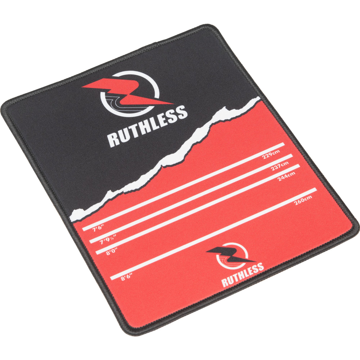 Ruthless Mauspad – Throwline Oche Design – 18 cm x 22 cm – Schwarz und Rot