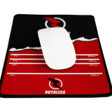 Ruthless Mauspad – Throwline Oche Design – 18 cm x 22 cm – Schwarz und Rot