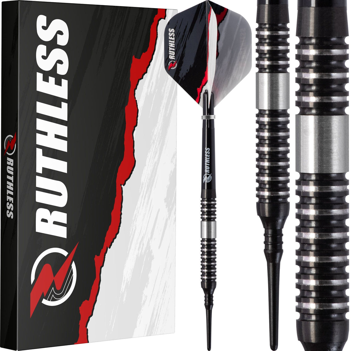 Ruthless Night Hawk Darts - Soft Tip Tungsten - BW 16.0g - Black - 18g 18g