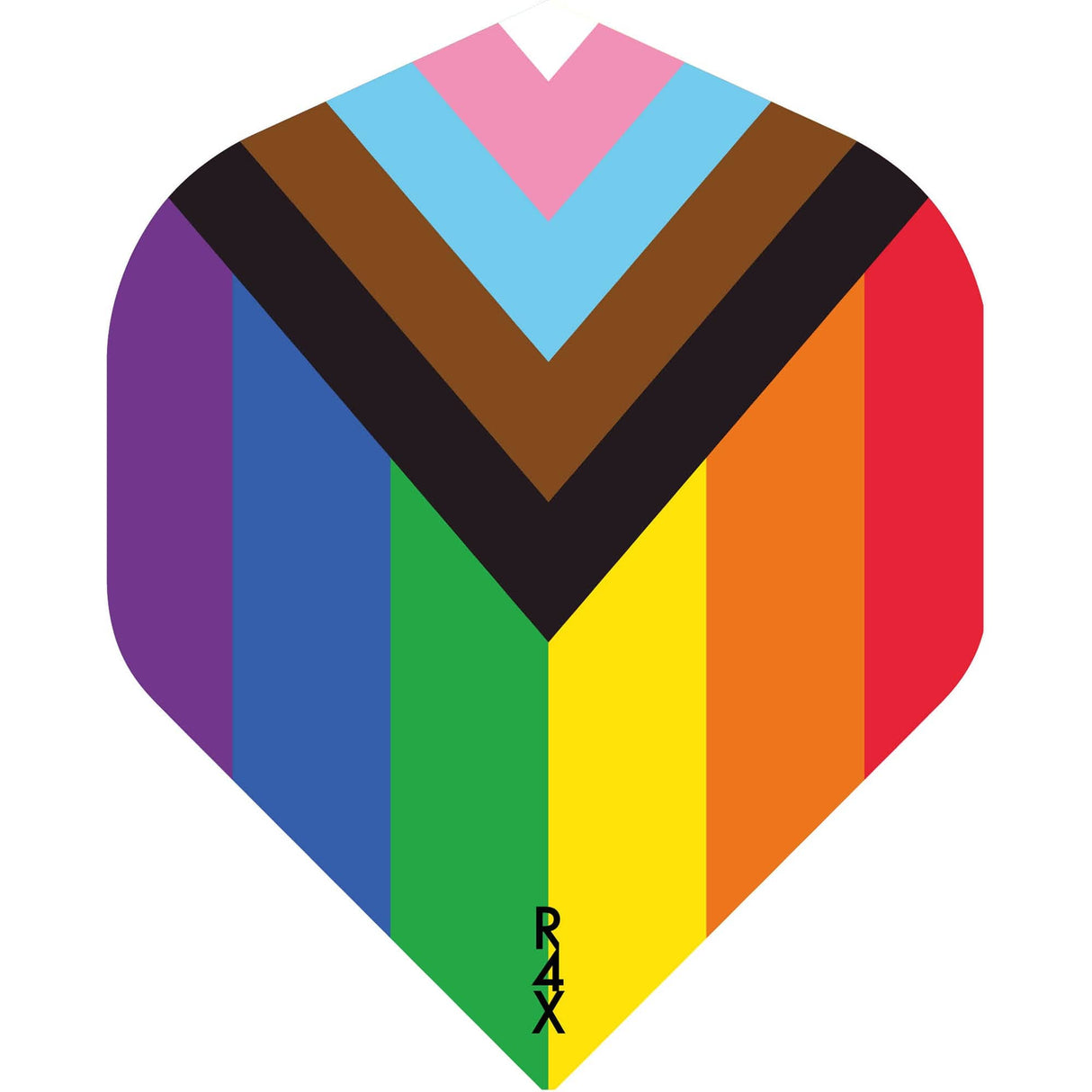 *Ruthless - Progress Pride Flag Dart Flights - 100 Micron - No2 - Std.