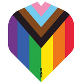 *Ruthless - Progress Pride Flag Dart Flights - 100 Micron - No2 - Std.