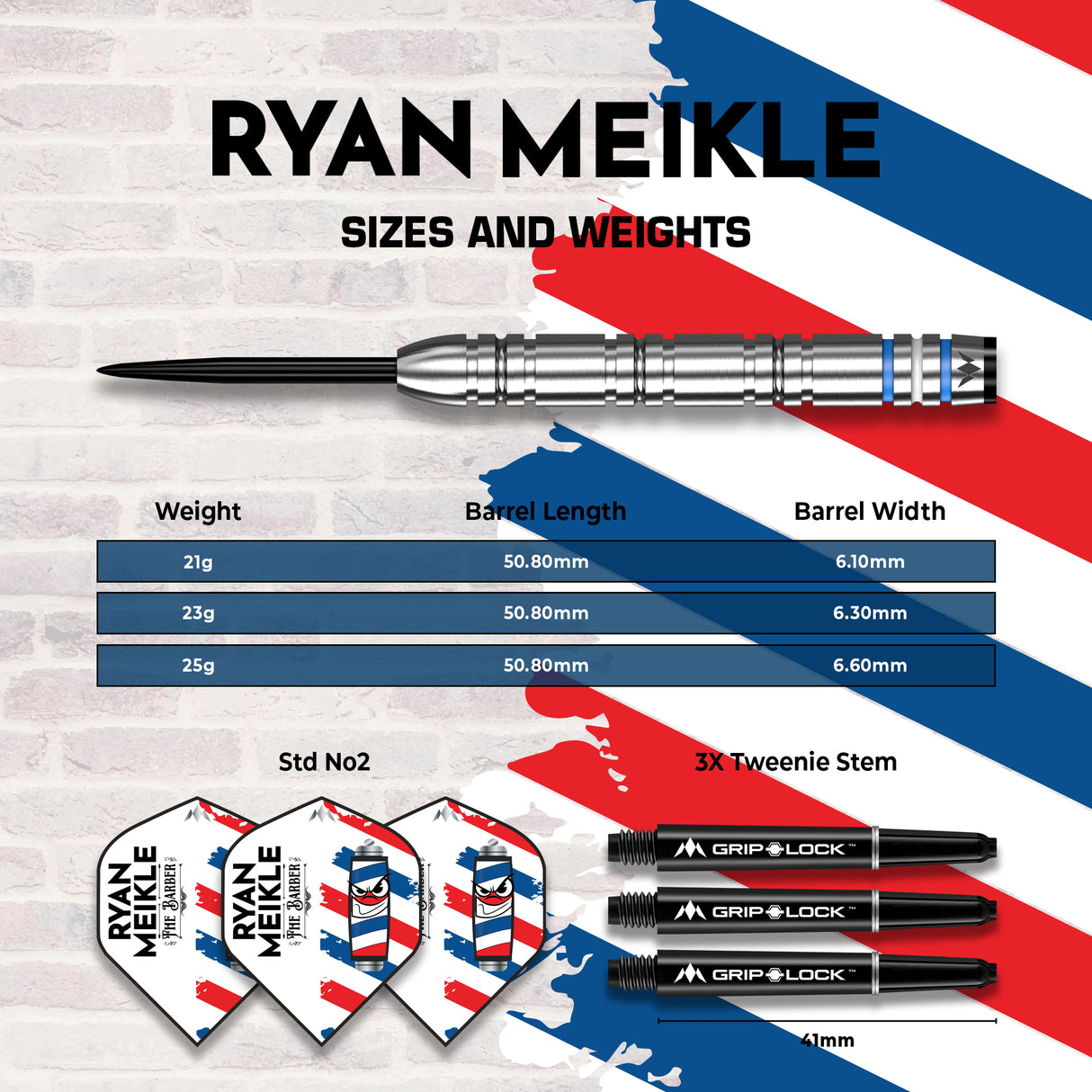 Mission Ryan Meikle Darts - Stahlspitze - 90% Tungsten