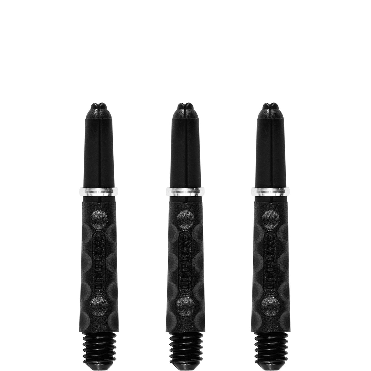 Harrows Dimplex Shafts - Dart Stems - with Rings - Black Short