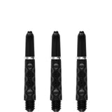 Harrows Dimplex Shafts - Dart Stems - with Rings - Black Short