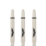 *Shot Eagle Claw Dart Shafts - with Machined Rings - Strong Polycarbonate Stems - Bone White Short