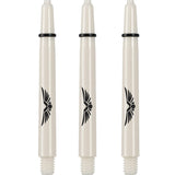 *Shot Eagle Claw Dart Shafts - with Machined Rings - Strong Polycarbonate Stems - Bone White Medium