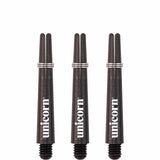 Unicorn Gripper 3 Dart Shafts - Nylon Stems - Black Short