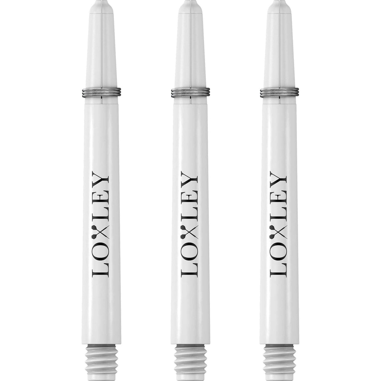 *Loxley Nylon Shafts - Dart Stems with Springs - White Medium