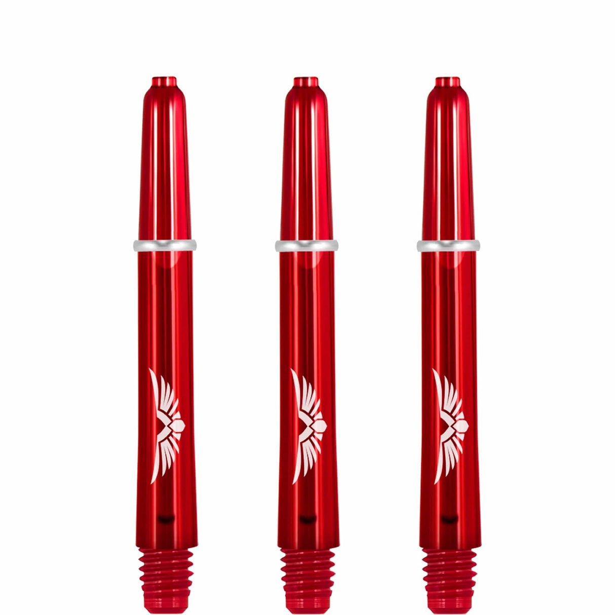 *Shot Eagle Claw Dart Shafts - with Machined Rings - Strong Polycarbonate Stems - Red Tweenie