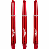 *Shot Eagle Claw Dart Shafts - with Machined Rings - Strong Polycarbonate Stems - Red Medium