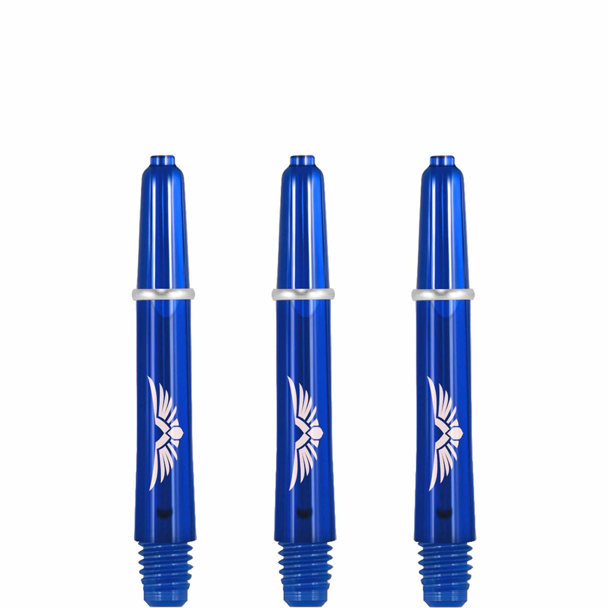 *Shot Eagle Claw Dart Shafts - with Machined Rings - Strong Polycarbonate Stems - Blue Short