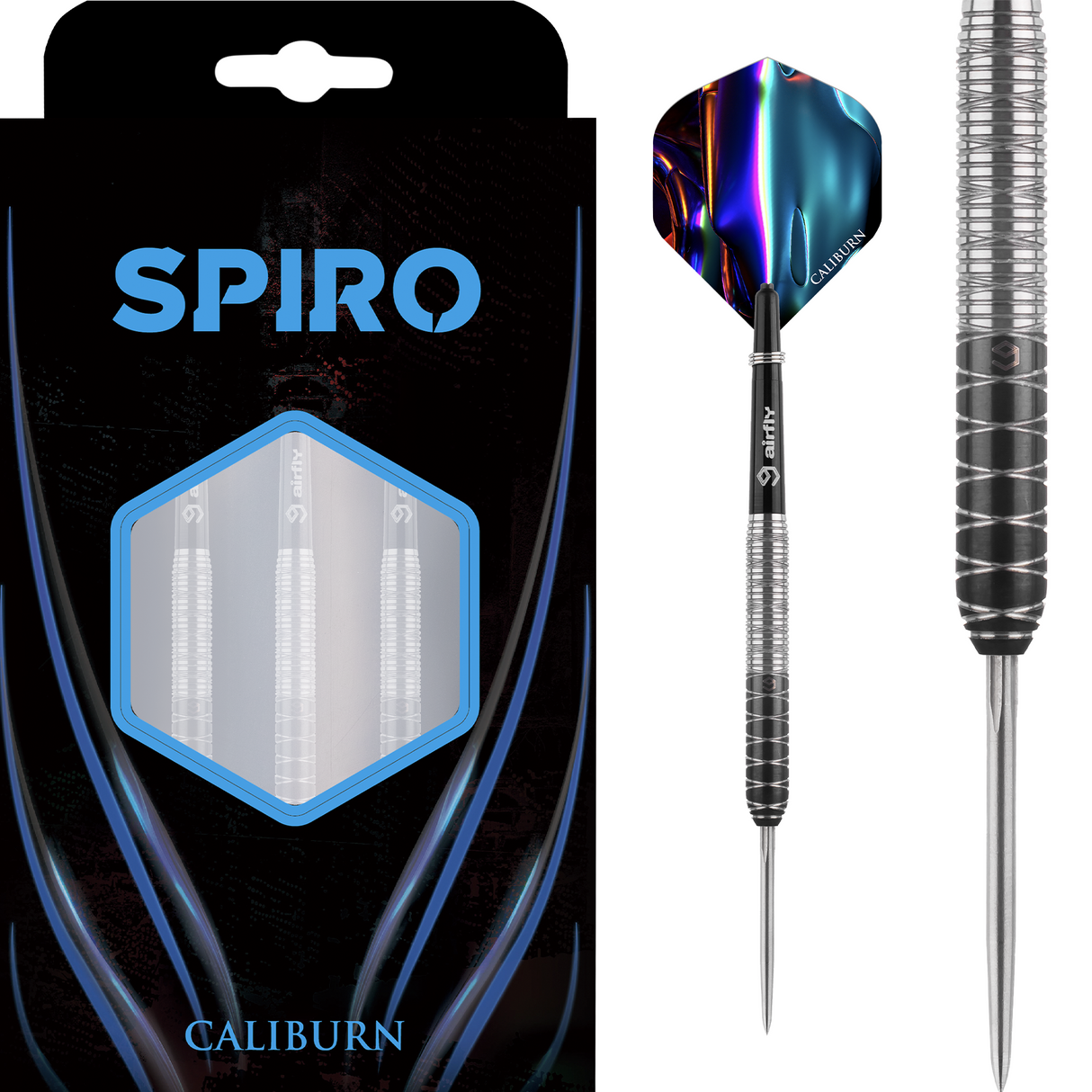 Caliburn Spiro Darts – Stahlspitze – 90 % Wolfram – S2