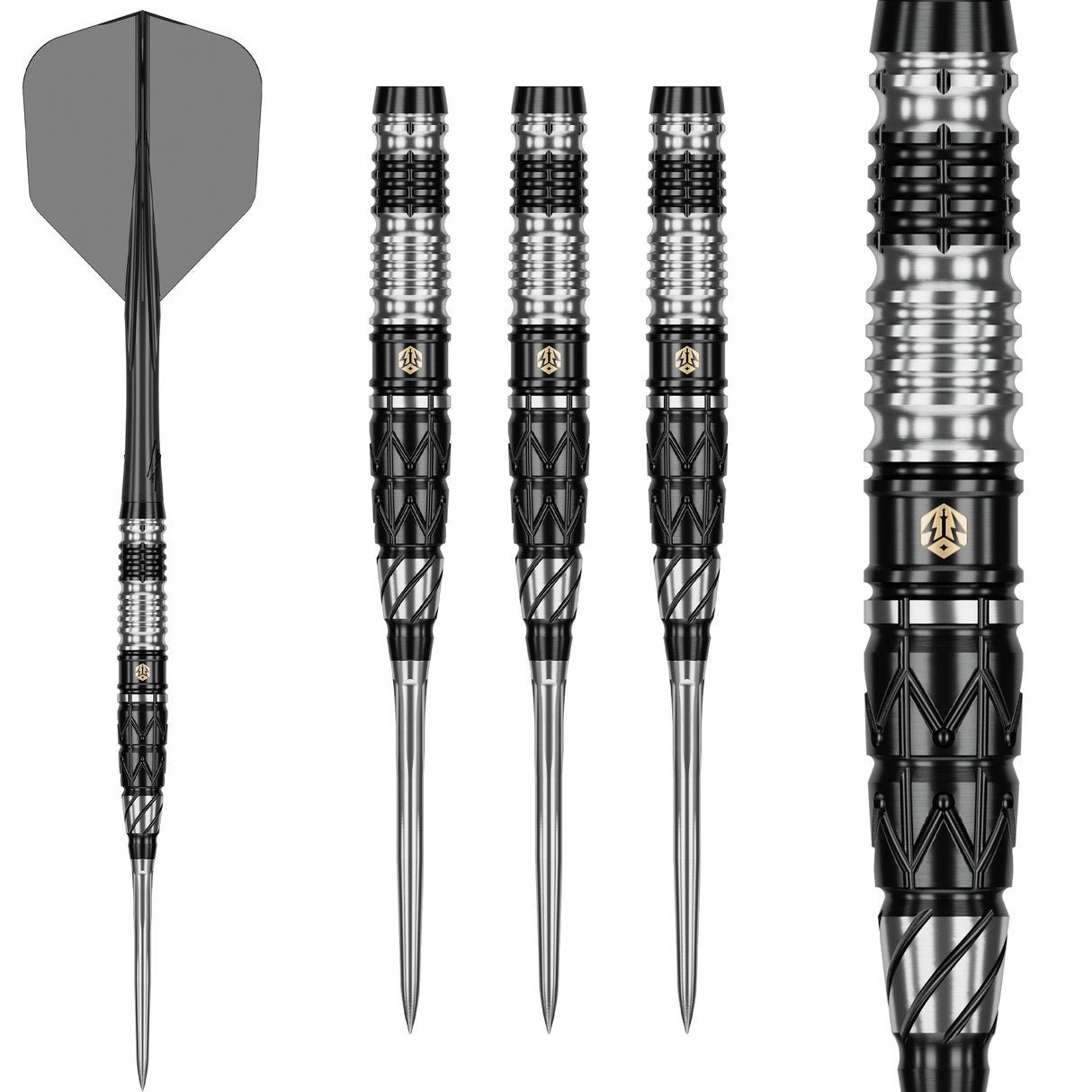 Caliburn Players Darts - Stahlspitze - 90% Tungsten - Obsidian: Barry Wong